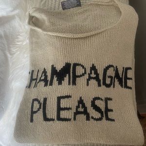 Wooden Ships Champagne Please M/L sweater
